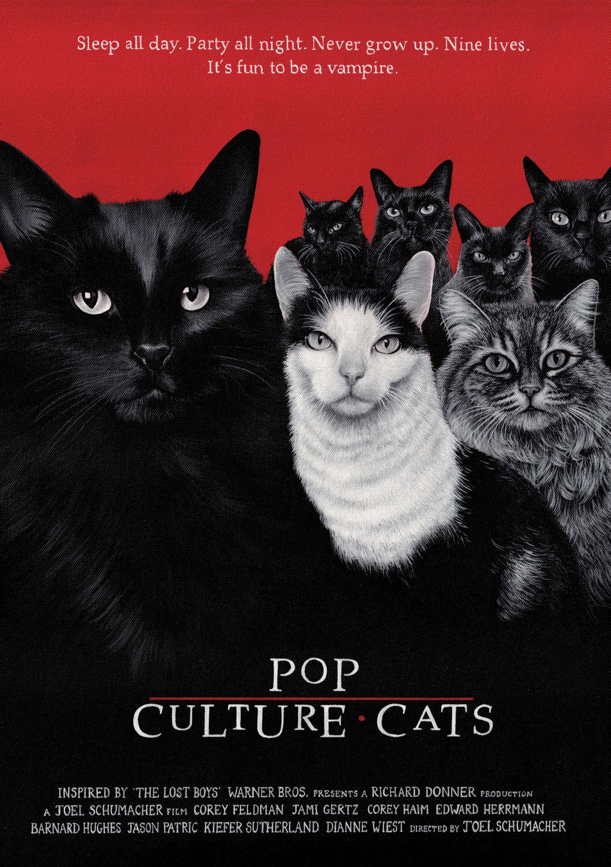 Pop Culture Cats: Inspired by 'The Lost Boys' Print